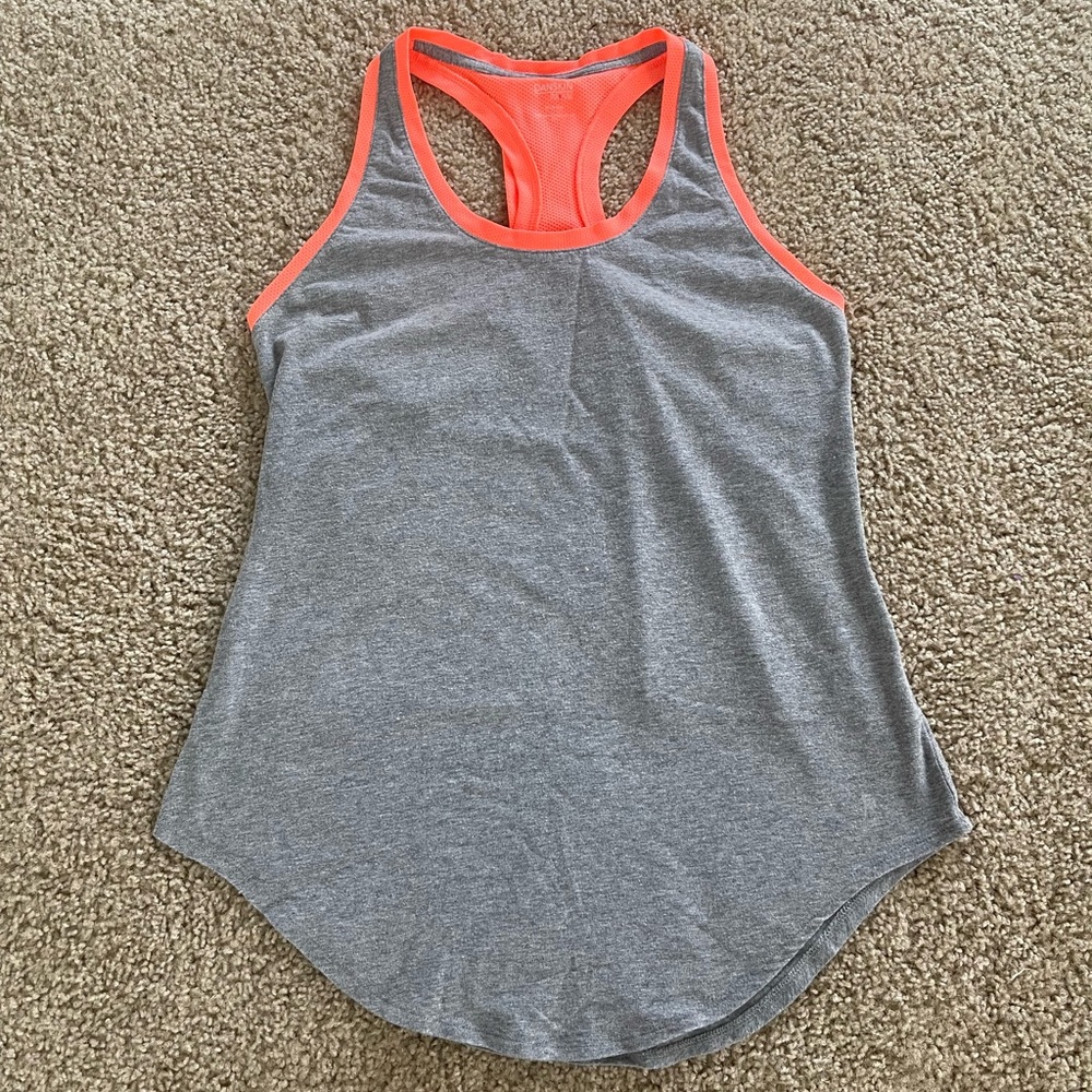 Grey & Orange Racerback Top